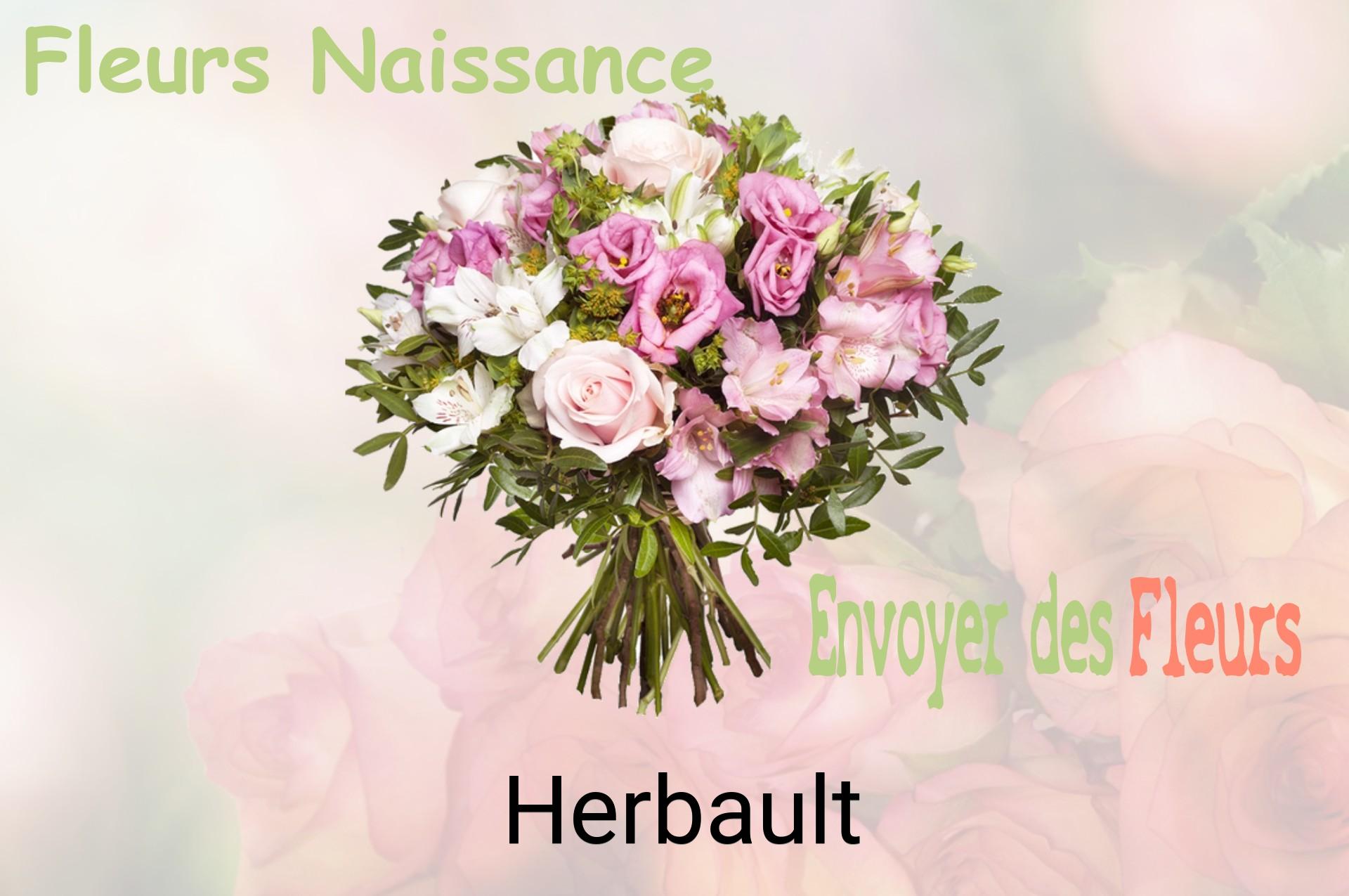 Bouquet de fleurs de naissance livré à Herbault